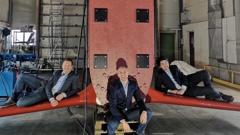 The Wavefoil team launching its first module