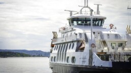The MS Kongen, a ferry powered by the equivalent of 20 Tesla batteries. Port of Oslo