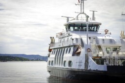 The MS Kongen, a ferry powered by the equivalent of 20 Tesla batteries. Port of Oslo