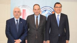 The President of the Hellenic Red Cross Mr. Antonios Avgerinos, the Minister of Shipping and Insular Policy Mr. Yiannis Plakiotakis and the Chairman of PPA S.A. Mr. Yu Zenggang.