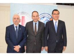 The President of the Hellenic Red Cross Mr. Antonios Avgerinos, the Minister of Shipping and Insular Policy Mr. Yiannis Plakiotakis and the Chairman of PPA S.A. Mr. Yu Zenggang.