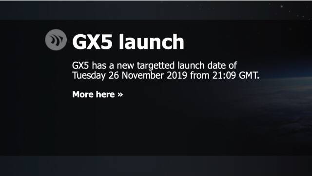 Inmarsat GX5 – Delayed 24-hours due to weather conditions