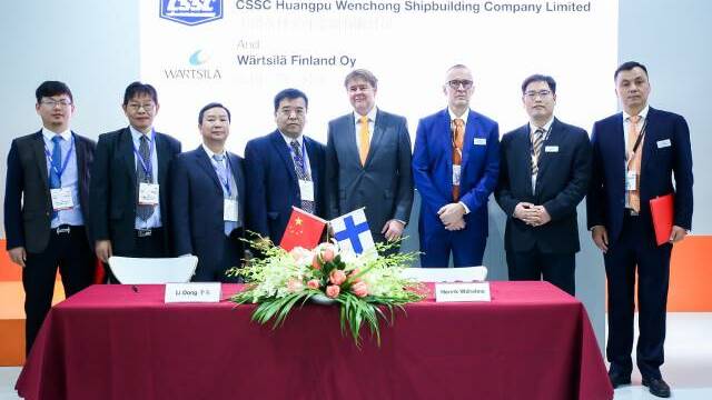 The signing of the strategic development agreement between CSSC Huangpu Wenchong Shipbuilding Company Limited and Wärtsilä marks a commitment to cooperate in promoting hybrid propulsion solutions.