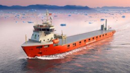 Four short-sea cargo vessels being built for Wijnne & Barends will feature LNG propulsion and storage systems provided by W&auml;rtsil&auml;. Image copyright: Wijnne & Barends