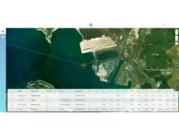 Example of Satellite Screen with Voyage Information