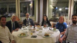 The photo is taken at The Yacht Club of Greece, on the 18th October 2019. Left to right: Oliver Petrakakos, Harilaos Petrakakos, Anastasios Maraslis, Sapfo Daveli Maraslis, Mary Pothitos and Alexandros Petrakakos.