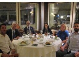 The photo is taken at The Yacht Club of Greece, on the 18th October 2019. Left to right: Oliver Petrakakos, Harilaos Petrakakos, Anastasios Maraslis, Sapfo Daveli Maraslis, Mary Pothitos and Alexandros Petrakakos.
