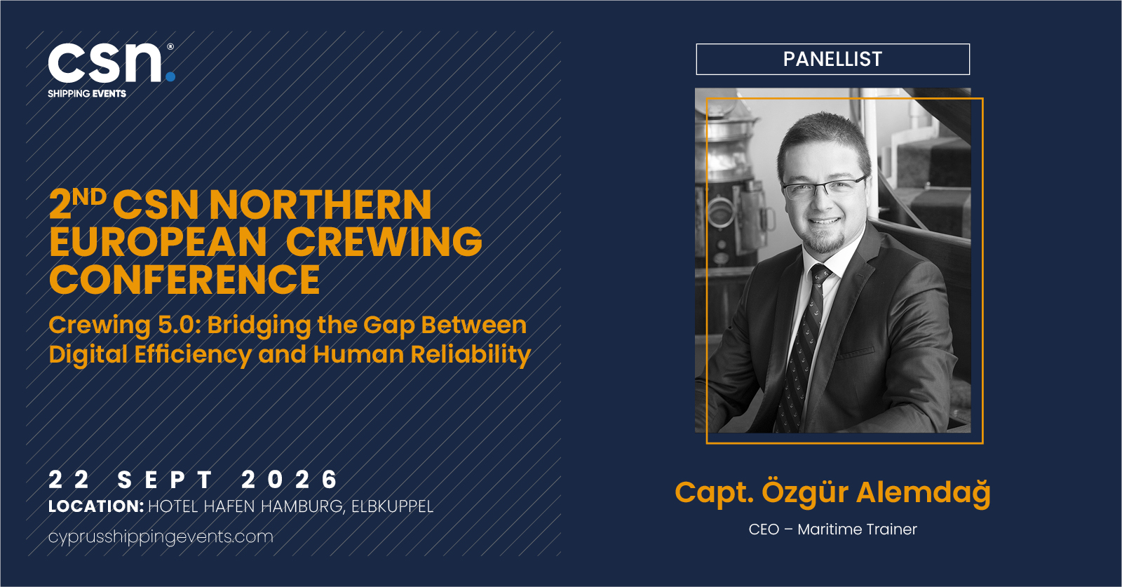 Meet the Speakers of the 2nd CSN Northern European Crewing Conference ??? Capt. ??zg??r Alemda?? ??? Maritime Trainer